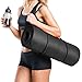 REEHUT 1/2-Inch Extra Thick High Density NBR Exercise Yoga Mat for Pilates, Fitness & Workout w/Carrying Strap (Black)