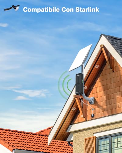 AdaLov CPE882 WiFi 6 Ponte Wireless, 2,4/5,8 GHz, Bridge WiFi Gigabit da Esterno Punto-Punto, Plug & Play, Antenna 14 dBi, Impermeabile, PoE, Estensione Rete per Telecamera/Garage/Dependance/Fienile