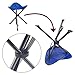 AGOOL Portable Folding Stool Outdoor Square Slack Chair Lightweight Heavy Duty for Camping Mountaineering Hiking Travel House-Using Recreation, Blue