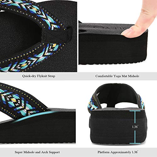 QLEYO-Womans-Platform-Flip-Flop-with-Arch-Support-Comfortable-Yoga-Mat-Wedge-flip-Flops-Athletic-Walking-Thong-Slippers-for-VacationShopping-mallWanderingGathering