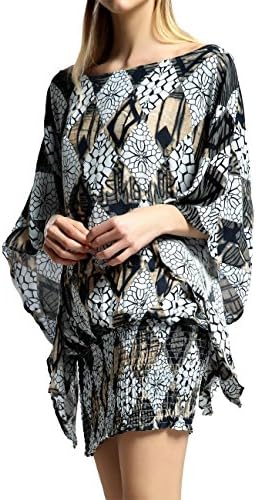 Kimono Womens Dresses Tunic Floral Dress for Women Off The Shoulder Summer Boho Top Sexy Mini Blouse