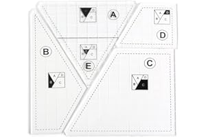 TSHIWORT Quilting Rulers and Templates, 4pcs Creative Quilting Cutting Template, Acrylic Quilt Templates for Cutting, Quilt Ruler for Sewing Machine Cutting Mats, Arts and Crafts