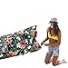 NewNomad inflatable lounge chair, airsofa, inflatable lounger, ideal for music festival and camping, inflatable air lounger (Tropical Forest)