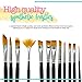 ARTacts -Professional Artist Paint Brush Set for Watercolor, Acrylics, Oil & Face Painting - A Set of 12 Premium Quality Brushes Also Great for Kids and Adults