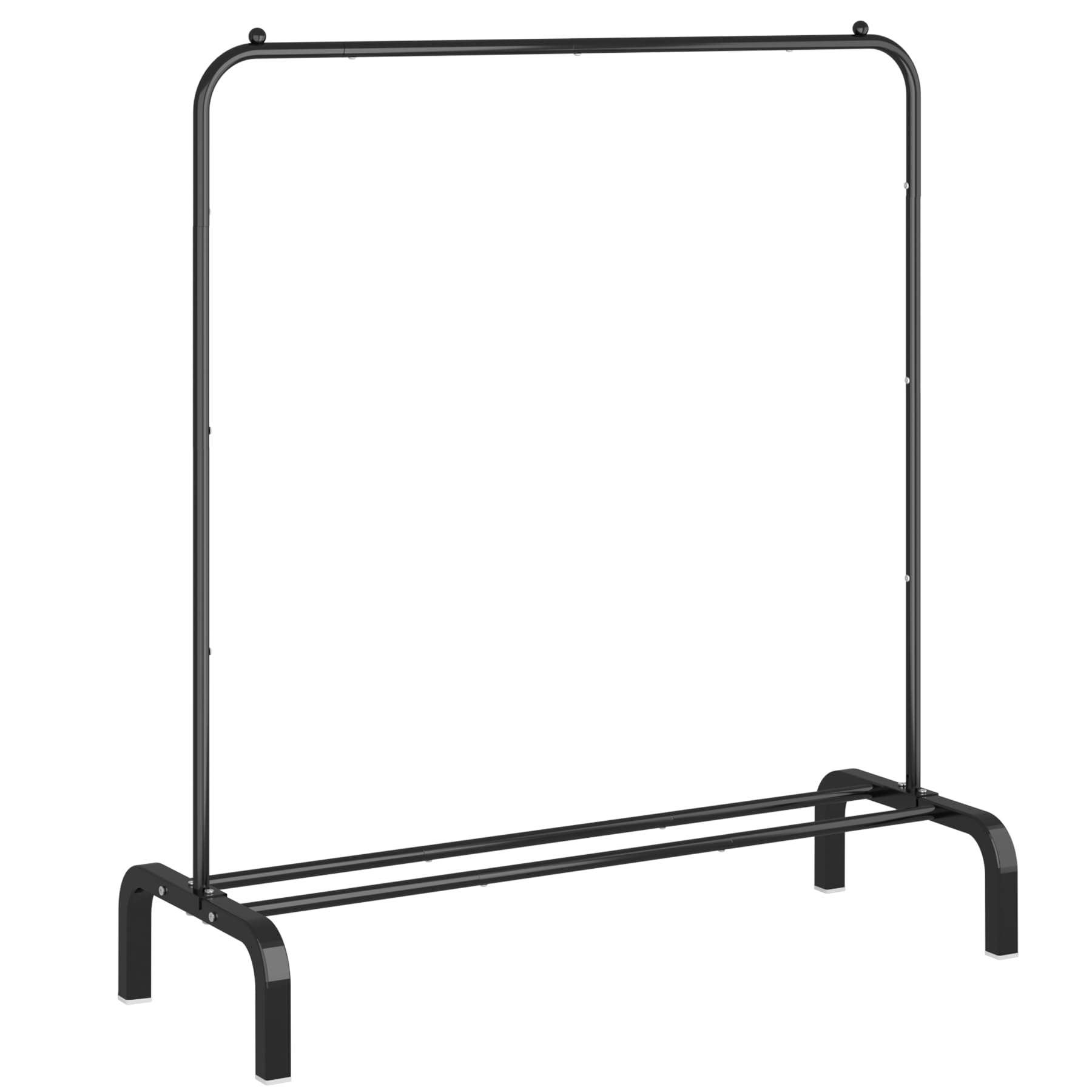 Photo 1 of OTROUWORHT Clothes Rack Metal Clothing Rack with Bottom Shelf Garment Rack for Hanging Clothes Shirts Jeans and Coats Black