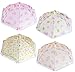 Ilyever 4 Pack food cover for Home Outdoor Picnic (Floral)