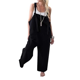 Fantasy Closet Damen Strap Overalls Lange Hosenträger Jumpsuit Bib Baggy Loose Romper Pants Plus Größe