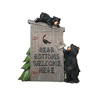 Goodman and Wife Poly Resin Decorative Wall Plaque Bear Bottoms Welcome for That Country Garden Home