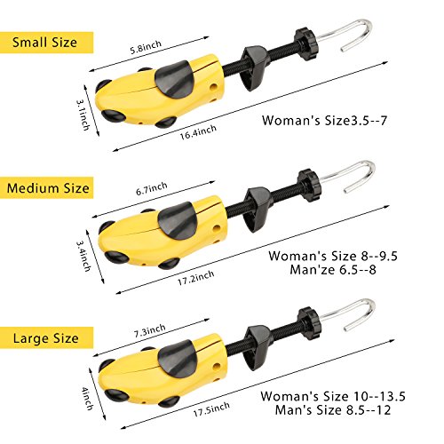 Halcent Shoe Expander Pair of Two-Way Shoe Stretchers Kit with Shoe Horn,Adjustable Plastic Shoe Stretcher Plastic Shoe Trees for Women and Men(Small) - Thumbnail 5
