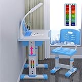 Gleamfut Desk and Chair Set Children Adjustable
