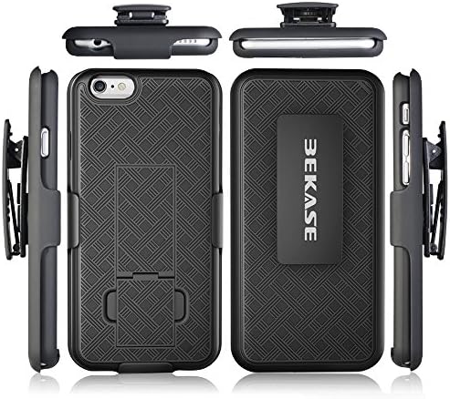 iPhone 6s Case, BEKASE (TM) Hard Shell Holster Combo Matte finish Protective Slim Case for Apple iPhone 6 (2014) / 6s (2015) 4.7 inch with KickStand & Locking Belt Swivel Clip