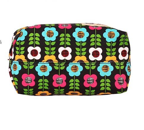 Ecokaki(TM) Canvas Lovely Printed Tote Ladies Handbag Lunch Bags Shopping Bag, Blue Flowers - Thumbnail 3