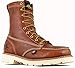 Thorogood American Heritage 8” Steel Toe Work Boots for Men - Full-Grain Leather with Moc Toe, Slip-Resistant Heel Outsole, and Comfort Insole; EH Rated