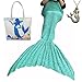 URSKY Crochet Knitted Sofa Living Room Mermaid Tail Blanket, Cozy and Soft All Season Mermaid Tail Pattern Throw Sleeping Bag For Adult, Teens and Child ,71