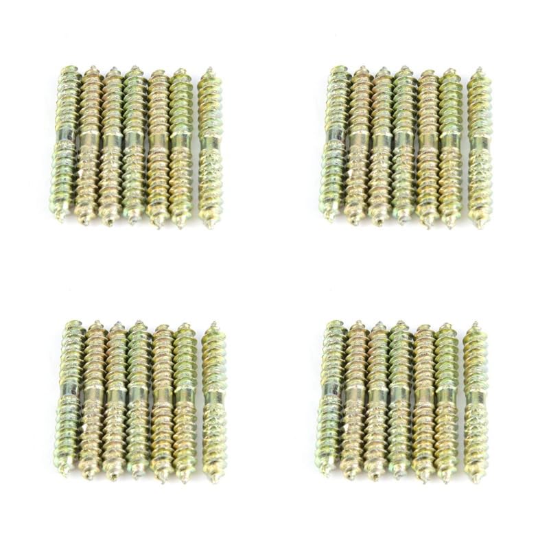 2Pcs Double Ended Screw 20Pcs Dowel Screw Woodworking Furniture Connector 5 * 40mm