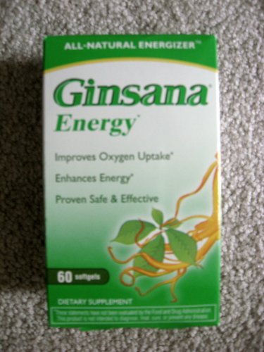 Ginsana Energy All-Natural Enegizer Softgels - 60 ea