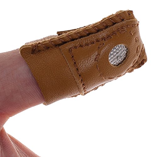 3 Pack Leather Coin Thimble Comfortable Thimble With Metal Tip DIY Sewing Tool Handmade Needlework Thimble Cover By DINGJIN