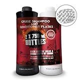 Cocktail Caddy (2) 25 oz Shampoo and Conditioner Cruise line Flask Kit Seals Included Each Holds A Fifth Alcohol Rum Runner