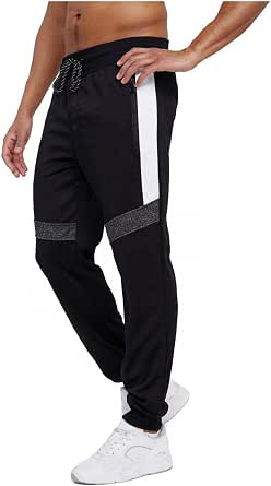 Amazon.com: QNIHDRIZ Pantalones deportivos para correr para hombre,  ajustados, a rayas, informales, con bolsillos con cremallera : Deportes y  Actividades al Aire Libre