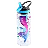 HomTune Cute Water Bottle with Straw for School