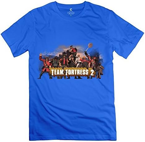 Team Fortress 2 Unique 100% Cotton RoyalBlue Shirts For Mens Size XL