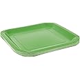 Lime Green Solid Square Paper Dinner Plates - 9" (Pack of 14) - Elegant & Durable Plates for Parties, Weddings & Events