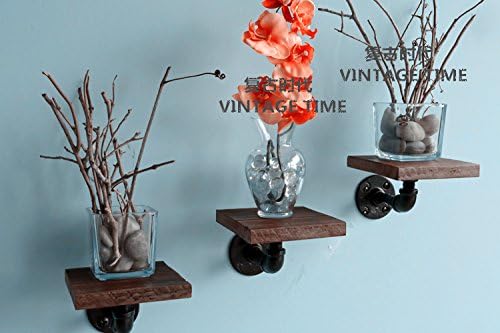 Retro industrial piping style racks wall hangings flower water pipe Bookshelf Iron Art display stand, Bronze