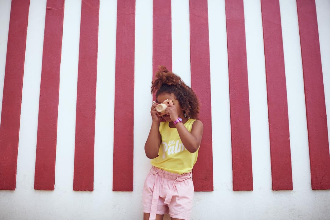 Flik Flak Girl Kids Watch Biosourced Quartz Waterproof Stripy Glitter