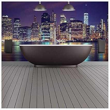 Amazon Com Azutura Manhattan Night Wall Mural City Skyline