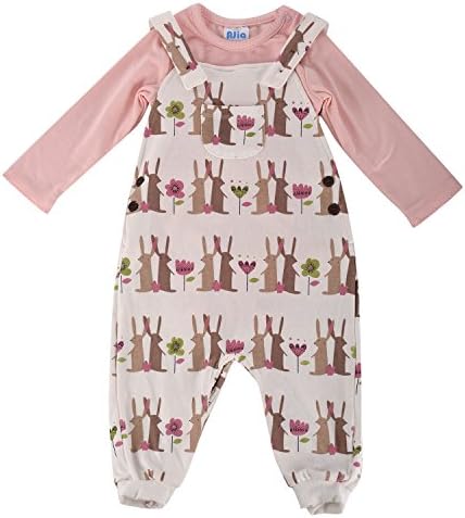 KACCO Baby Girls Rompers,Infant 2pcs Clothing Sets,Toddler Jumpsuit + Bodysuit (12-18 Months (90))
