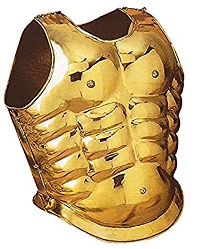 Greek Muscle Armor - Brass - One Size Fit All - Gold Armour