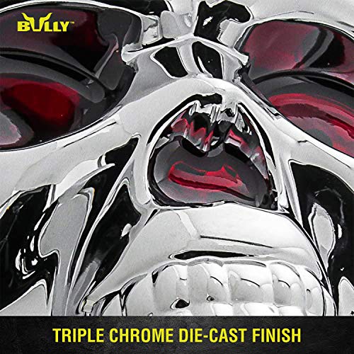 Bully CR018 Chrome ABS Plastic Universal Fit Truck Skull LED Brake