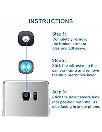 MMOBIEL cámara trasera lente de vidrio de repuesto + calcomanía preinstalado + pinza para Samsung Galaxy S7 G930 S7 Edge G935 Series + paño de limpieza, Paquete individual