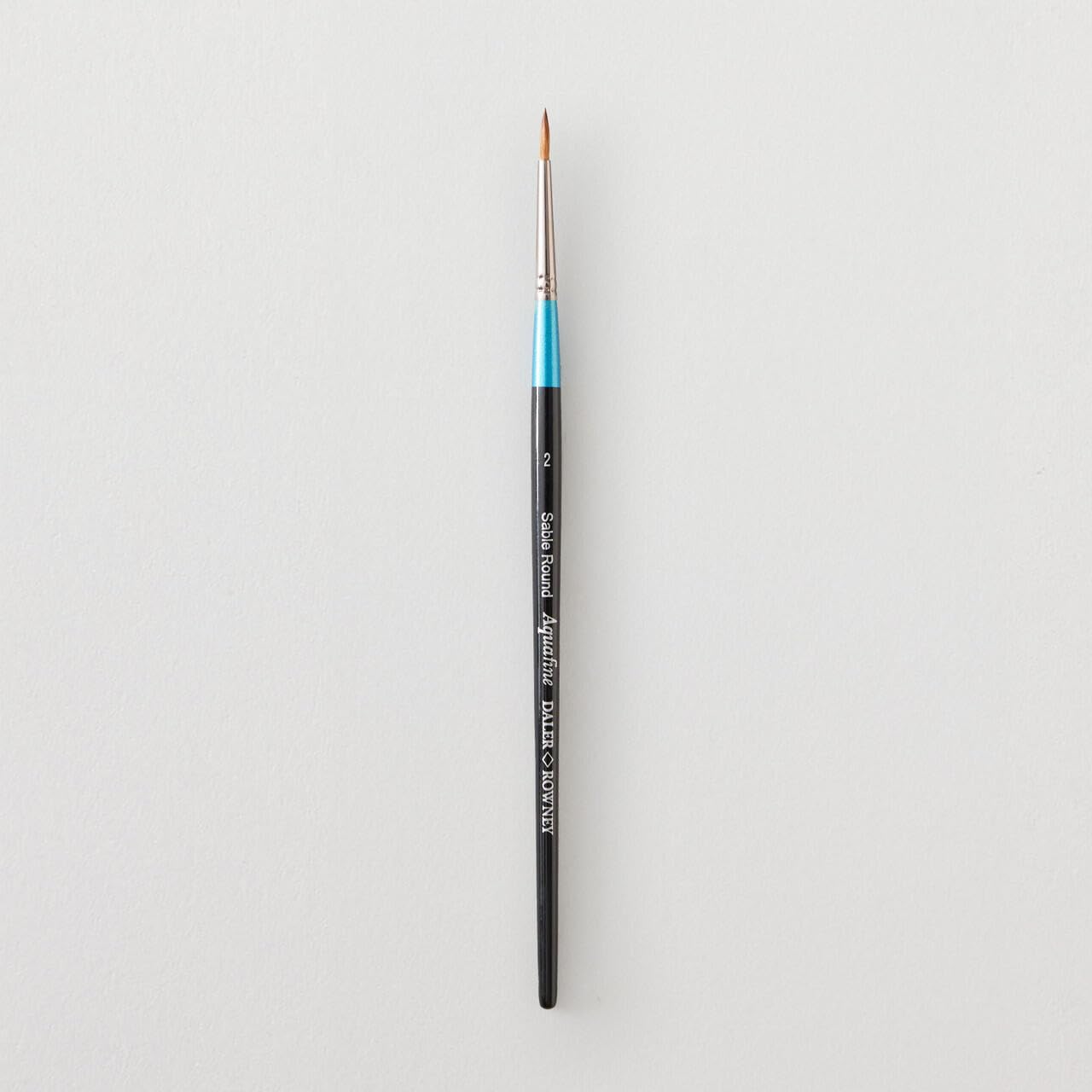 Daler-Rowney Aquafine Watercolour Brush, Natural Sable Hair, Short Handle, Round, 2