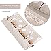 Homecube Linen Cotton Fabric Wall Door Cloth Hanging Storage Bag Case 5 Pocket Home Organizer (White Polka Dots)