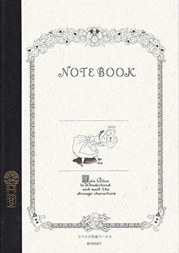 Amazon 日本ディズニー公式不思議の国のアリス レトロスケッチa5ノートブックwith Linedページシルバーカバー学生勉強学校供給writing Bookワンダフルギフト ノート メモ帳 文房具 オフィス用品