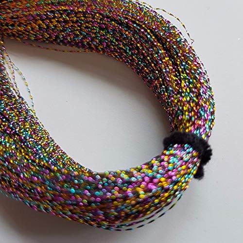 CricTeQleap Fishing Accessories, 100Pcs Fly Tying Material Fishing Tackle Lure Hook Lines Feather Accessories - Multicolor