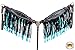 HILASON Western Horse Breast Collar American Leather Crocodile Turquoise Fringesthumb 3