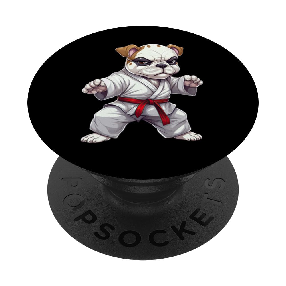 Bulldog Karate Kung Fu Martial Arts Taekwondo Judo Jujutsu PopSockets Swappable PopGrip