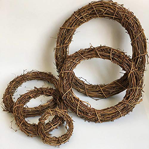 Wreaths Home Kitchen 5pcs Ya Jin Diy Crafts Rattan Wreath Natural Dried Grapevine Wreath Xmas Garland Home Wedding Party Decor
