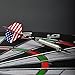 Sametop 12 Packs Steel Tip Darts Set 22 Grams with Different Style Flights, Aluminum Shafts, Nickel Silver Barrels and Dart Sharpener