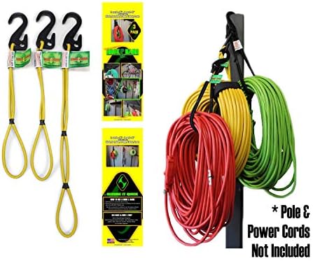 Secure It Quick Hook & Hang Storage & Organization Cords Hang Hoses Cords Ladders Bikes Tools & More An Incredible Organizer (3 Pk Yellow)
