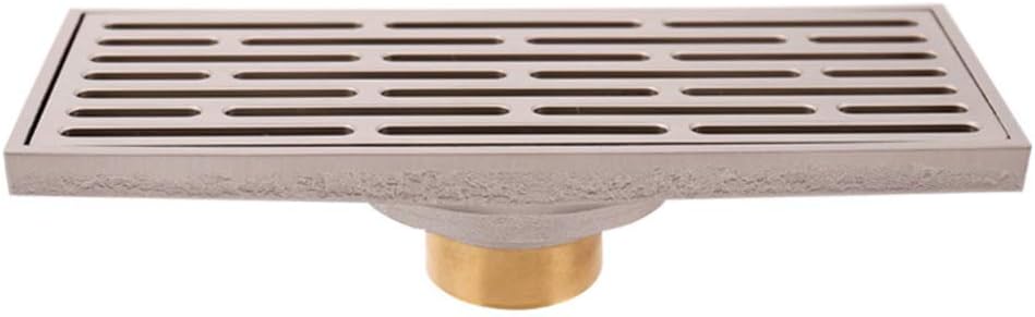 Linear Shower Drain Channel Hair Catcher, Large-Displacement Anti-Clogging Shower Drainage grates Rectangle Shower Drain Hair Trap-A L:20xW:8cm