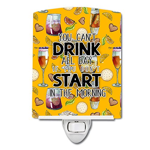 Caroline's Treasures BB5411CNL Start Drinking in The Morning Ceramic Night Ligh…