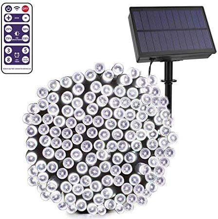 Solar Christmas Lights Outdoor, 170ft 500 LED, 8 Optional Patterns, Starry Fairy Solar String Lights, Solar Powered, IP65 Waterproof, Decorative Lights for Xmas Tree, Halloween, Wedding, Party