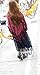 Choies Women's Coffee/Burgundy Suedette Laser Cut Fringed Cape Coat Shawl Wrap Scarf