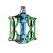 RockBros Mountain Bike Pedals Cycling Sealed Bearing Pedals (Black Green)
