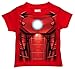 Marvel Boys' Toddler Boys' Iron Man T-Shirt, Mesh Face Red, 4T