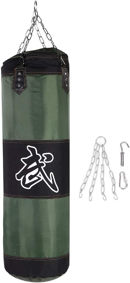 MAGT Punch Sandbag, Durable Boxing Heavy Bag Canvas Functional Punch Bag Empty Training Boxing Hook Kick Fight Karate Punching Sand Bag for Training Exercise Fitness and Sports