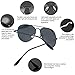 MT.MIT Classic Aviator Polarized Metal Frame Sunglasses 100% UV Protection (Black)
